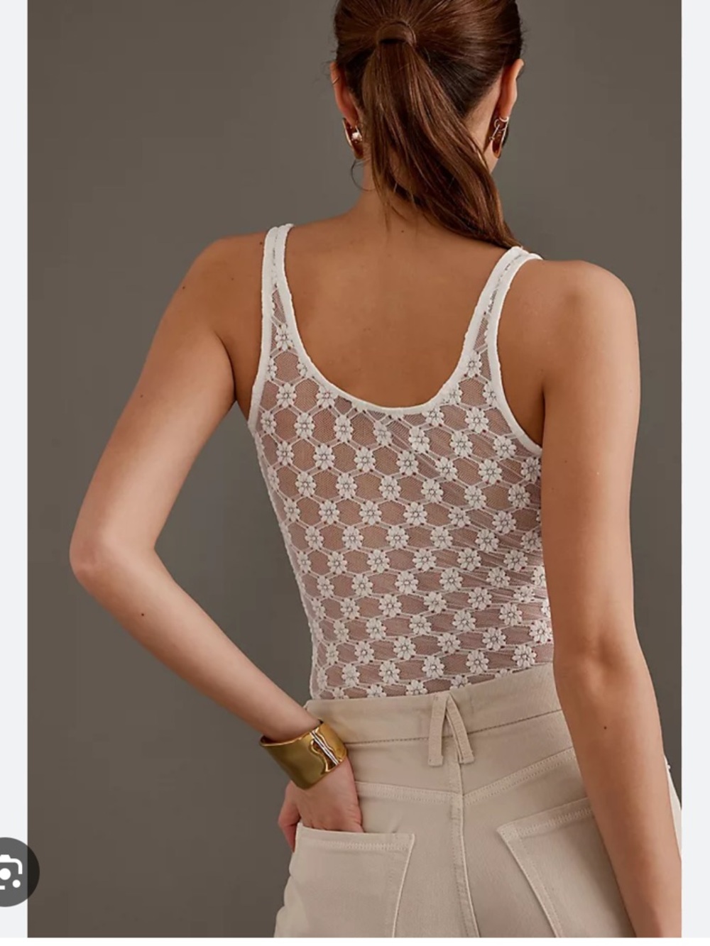 NWT BARDOT Adoni Lace Bodysuit In White size small - Picture 4 of 8